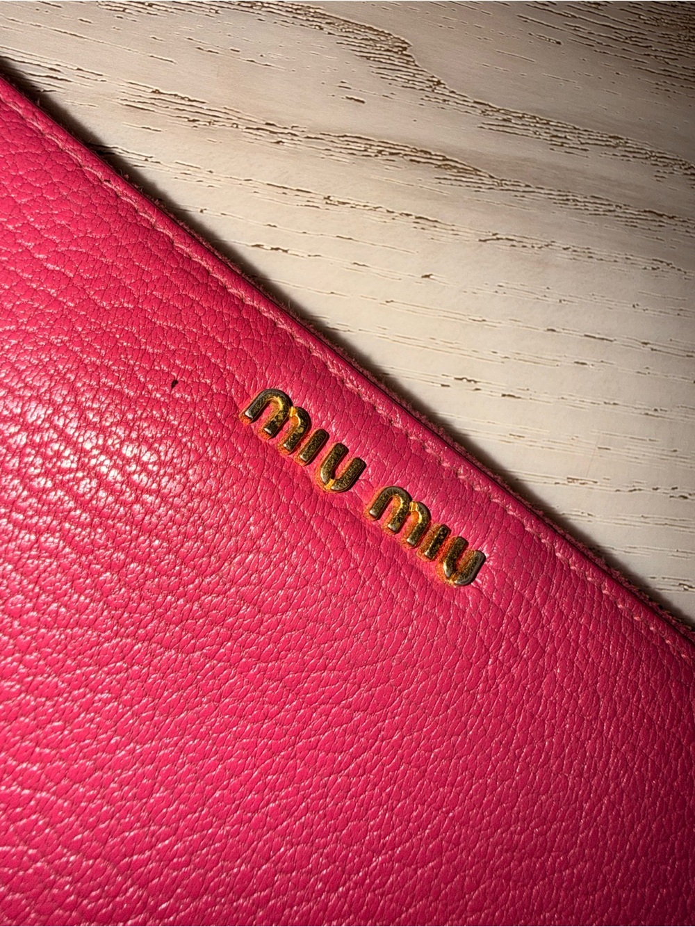 Miu Miu Madras Zip Wallet w/ Box & Cards - Picture 3 of 12